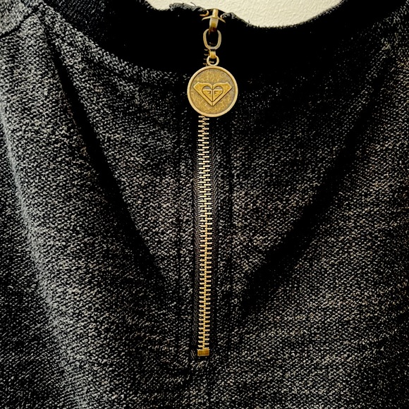 Roxy Lightweight Crew Neck, Size M, Charcoal/Black, EUC - Picture 3 of 5